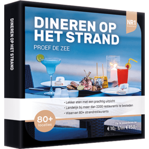 Nr 1 Cadeau Kaart NR1 Dineren op het strand