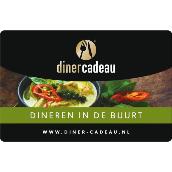 Diner Cadeaukaart Dineren in de buurt Cadeaukaart