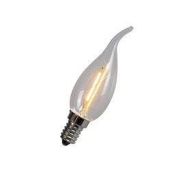 Lamponline LED E14 Spitze Kerze klar 1 Watt Glühfaden