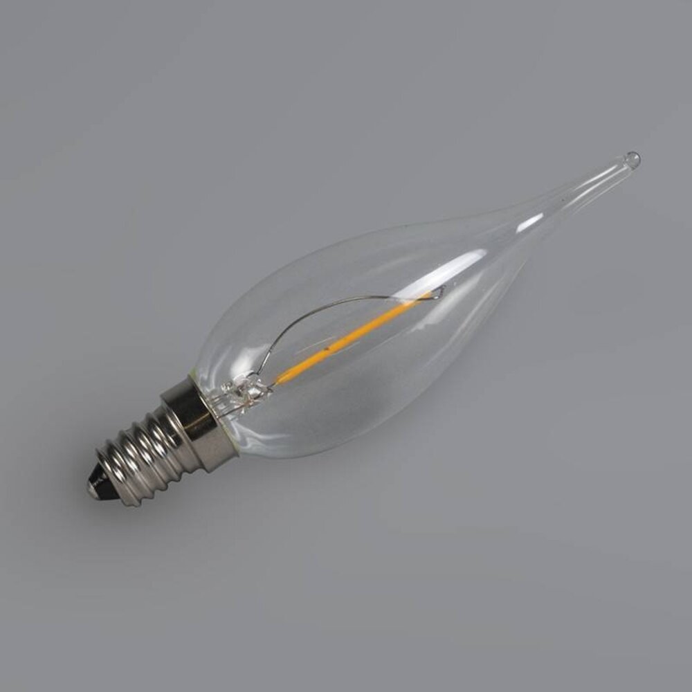 LED E14 Spitze Kerze klar 1 Watt Glühfaden LED E14 Spitze Kerze klar 1 Watt Glühfaden