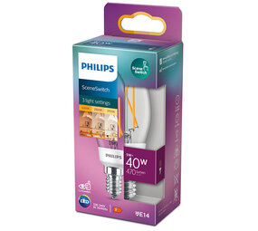 Philips LED E14 Kerze 5 Watt Philips SceneSwitch Glühfaden DIM Philips LED E14 Kerze 5 Watt Philips SceneSwitch Glühfaden DIM