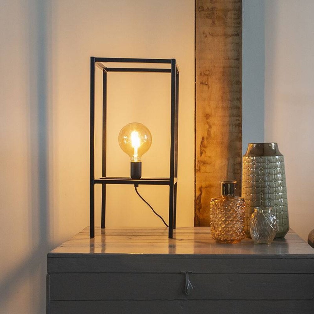 Qazqa Tischlampe Cage Qazqa Tischlampe Cage