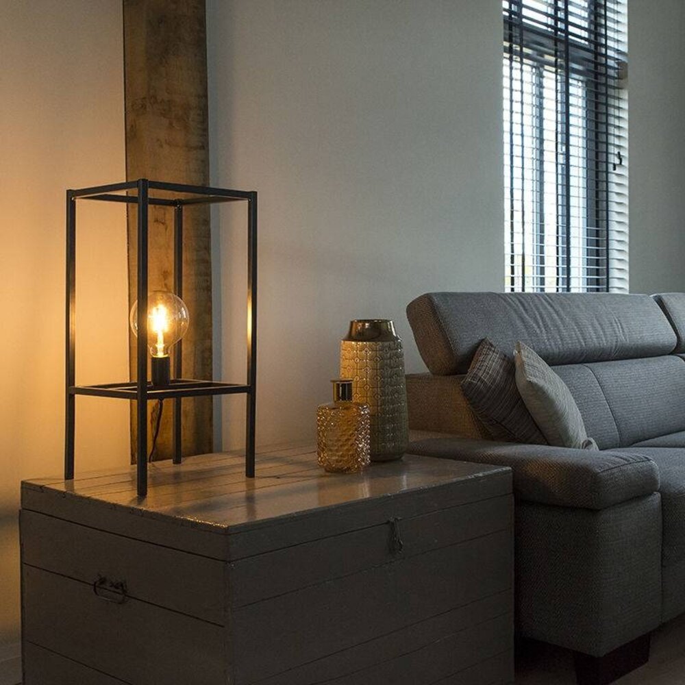 Qazqa Tischlampe Cage Qazqa Tischlampe Cage