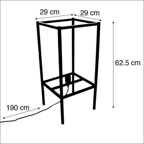 Qazqa Tischlampe Cage Qazqa Tischlampe Cage