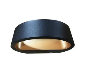 Artdelight Wandleuchte Sharp schwarz-gold Artdelight Wandleuchte Sharp schwarz-gold