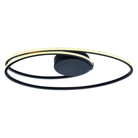 Freelight Deckenleuchte Ophelia schwarz oval klein