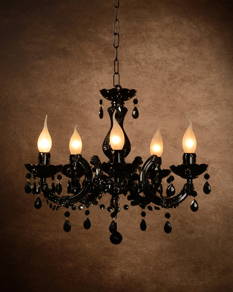 Lucide ARABESQUE - Kronleuchter - Ø 45 cm - 5xE14 - Schwarz Lucide ARABESQUE - Kronleuchter - Ø 45 cm - 5xE14 - Schwarz