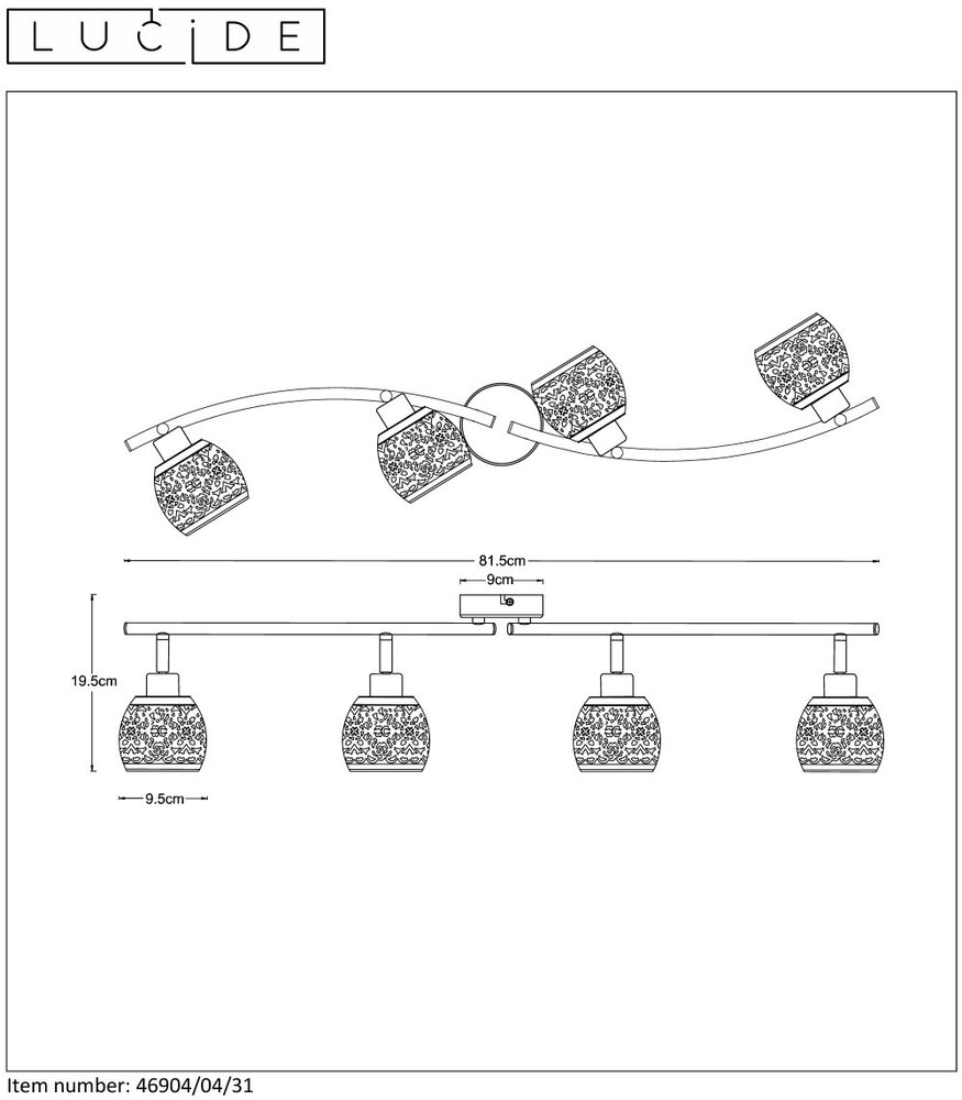 Lucide TAHAR - Deckenstrahler - 4xG9 - Weiß Lucide TAHAR - Deckenstrahler - 4xG9 - Weiß