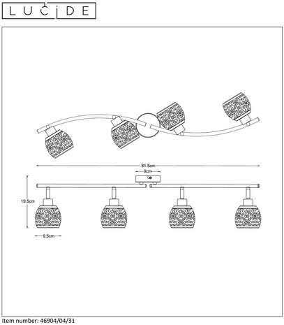 Lucide TAHAR - Deckenstrahler - 4xG9 - Weiß Lucide TAHAR - Deckenstrahler - 4xG9 - Weiß