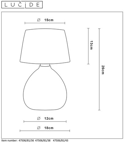Lucide RAMZI - Tischleuchte - Ø 18 cm - 1xE14 - Braun Lucide RAMZI - Tischleuchte - Ø 18 cm - 1xE14 - Braun