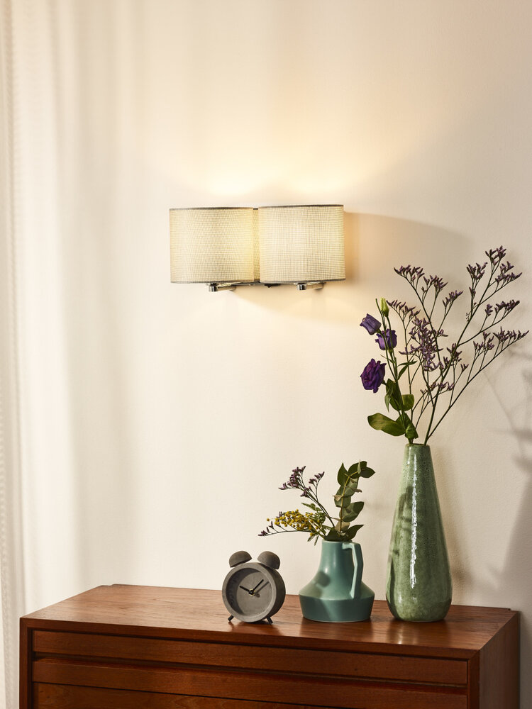 Lucide ENCRE Wandleuchte 2xE14 H 15.5cm Chrom Lucide ENCRE Wandleuchte 2xE14 H 15.5cm Chrom