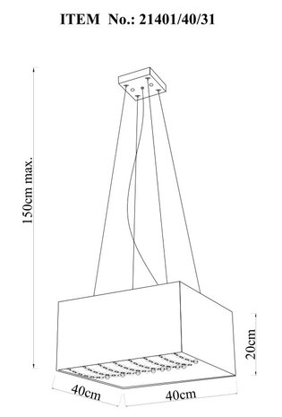 Lucide GLADIS Pendelleuchte 5xG9/40W exkl. Cristal/ Weiß