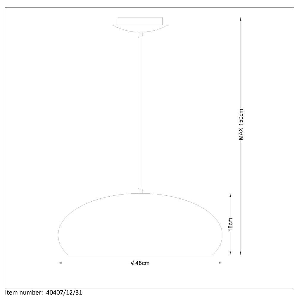 Lucide DANA Pendelleuchte LED 12W Dimmbar Ø48cm Weiß Lucide DANA Pendelleuchte LED 12W Dimmbar Ø48cm Weiß