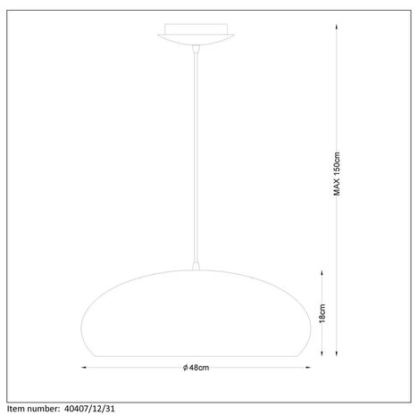 Lucide DANA Pendelleuchte LED 12W Dimmbar Ø48cm Weiß Lucide DANA Pendelleuchte LED 12W Dimmbar Ø48cm Weiß