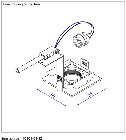 Lucide EAS Einbaustrahler Quadratisch mit Blattfedern GU10 exkl.