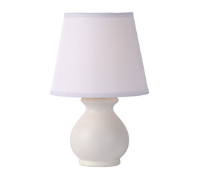 Lucide MIA Tischlampe Keramik E14 Ø17 H26cm Weiß