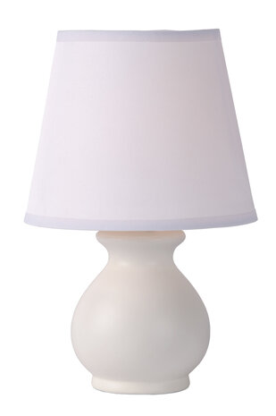 Lucide MIA Tischlampe Keramik E14 Ø17 H26cm Weiß