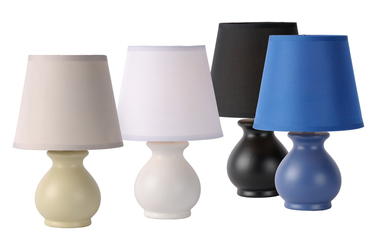 Lucide MIA Tischlampe Keramik E14 Ø17 H26cm Weiß