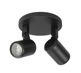 Highlight Spot Rain 2-Licht rund IP44 schwarz Highlight Spot Rain 2-Licht rund IP44 schwarz