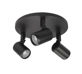 Highlight Spot Rain 3-Licht rund IP44 schwarz Highlight Spot Rain 3-Licht rund IP44 schwarz