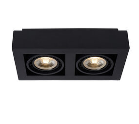 Lucide ZEFIX - Deckenstrahler - LED Dim to warm - GU10 (ES111) - 2x12W 2200K/3000K - Schwarz Lucide ZEFIX - Deckenstrahler - LED Dim to warm - GU10 (ES111) - 2x12W 2200K/3000K - Schwarz
