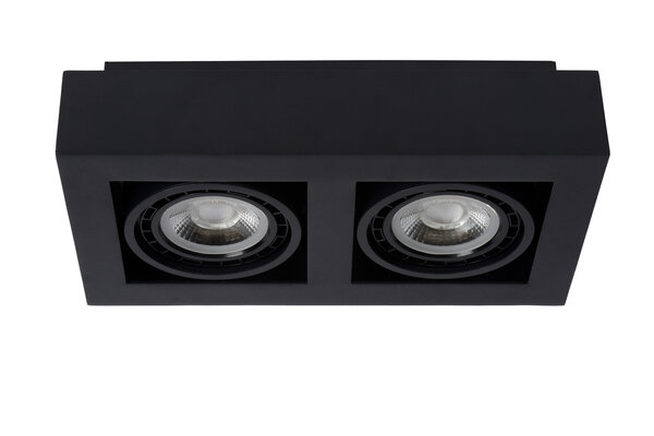 Lucide ZEFIX - Deckenstrahler - LED Dim to warm - GU10 (ES111) - 2x12W 2200K/3000K - Schwarz Lucide ZEFIX - Deckenstrahler - LED Dim to warm - GU10 (ES111) - 2x12W 2200K/3000K - Schwarz