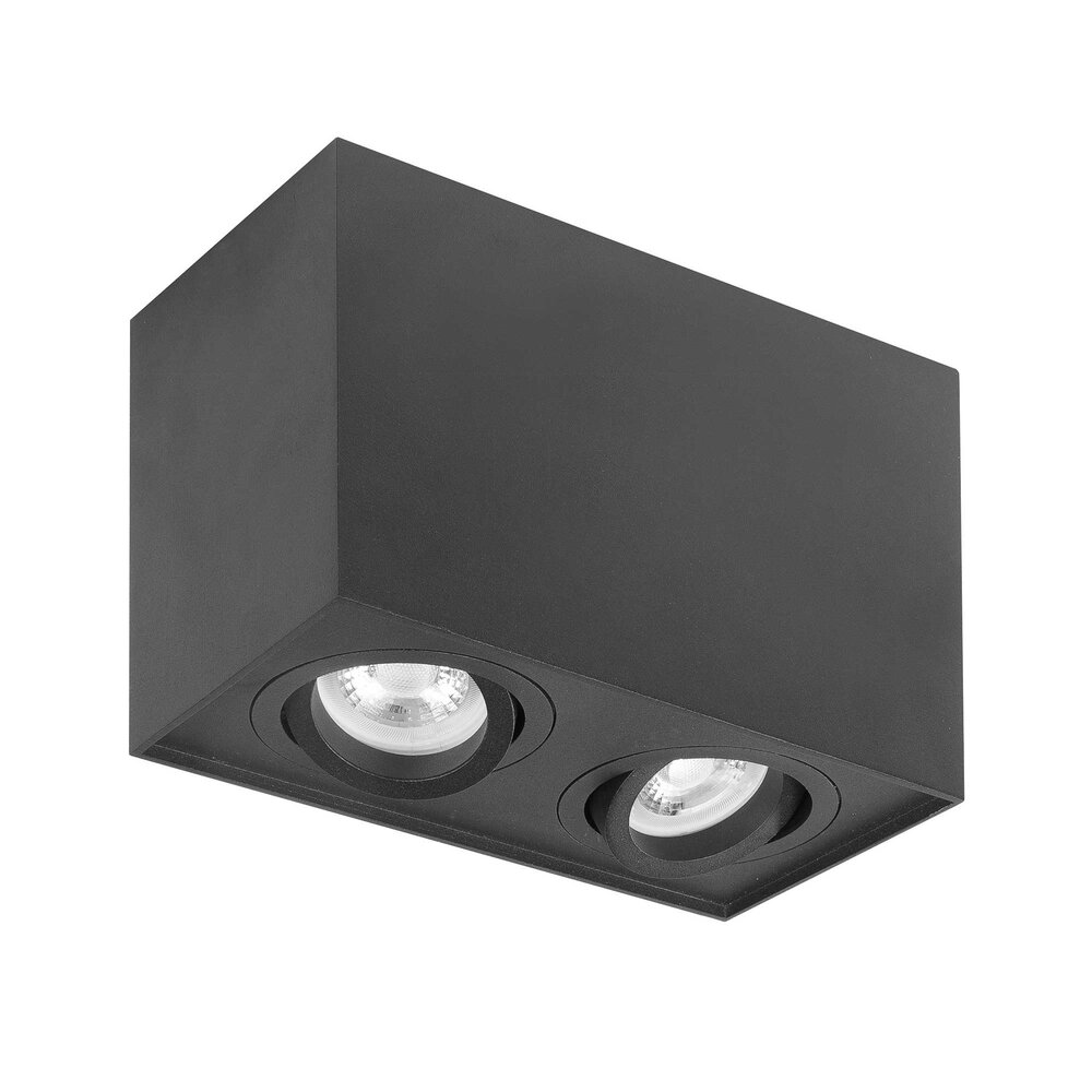 Highlight Spot Maxi Rebel 2-Licht rechteckig schwarz Highlight Spot Maxi Rebel 2-Licht rechteckig schwarz