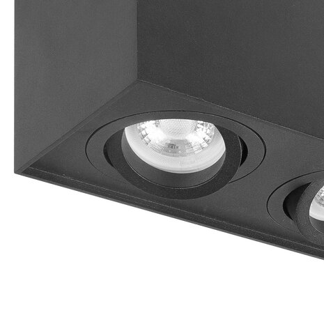 Highlight Spot Maxi Rebel 2-Licht rechteckig schwarz Highlight Spot Maxi Rebel 2-Licht rechteckig schwarz