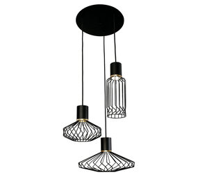 Nowodvorski Hängeleuchte Pico 3-Licht Ø 43 cm schwarz-gold Nowodvorski Hängeleuchte Pico 3-Licht Ø 43 cm schwarz-gold