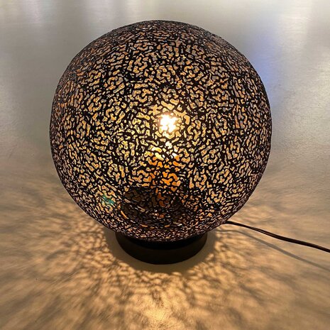 Freelight Tischleuchte Oronero Ø 30 cm schwarz-gold Freelight Tischleuchte Oronero Ø 30 cm schwarz-gold