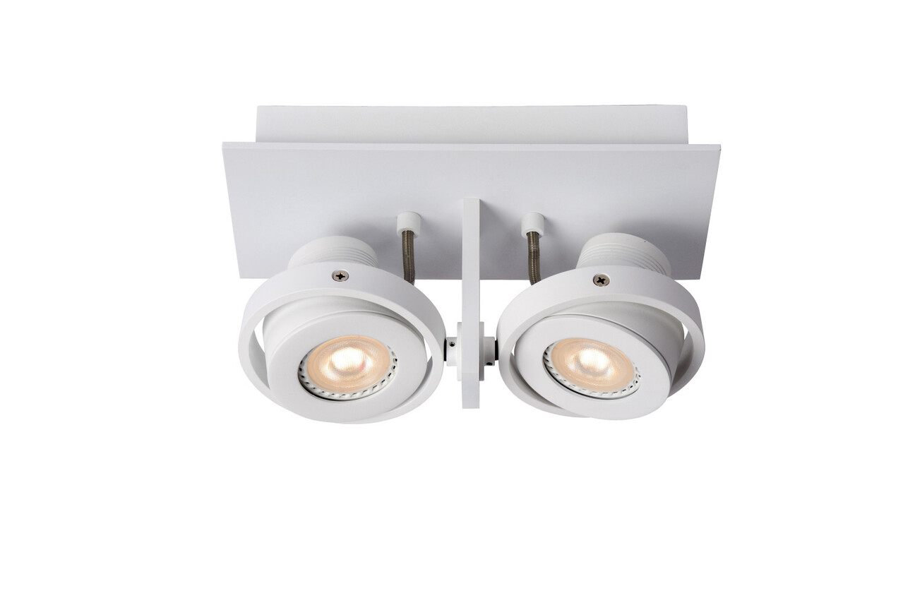 Lucide LANDA - Deckenstrahler - LED Dim to warm - GU10 - 2x5W 2200K/3000K - Weiß Lucide LANDA - Deckenstrahler - LED Dim to warm - GU10 - 2x5W 2200K/3000K - Weiß