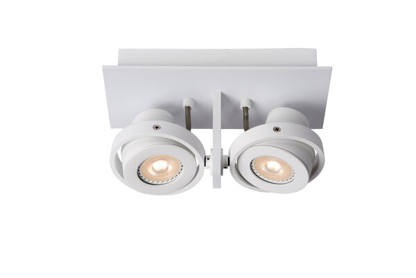 Lucide LANDA - Deckenstrahler - LED Dim to warm - GU10 - 2x5W 2200K/3000K - Weiß Lucide LANDA - Deckenstrahler - LED Dim to warm - GU10 - 2x5W 2200K/3000K - Weiß