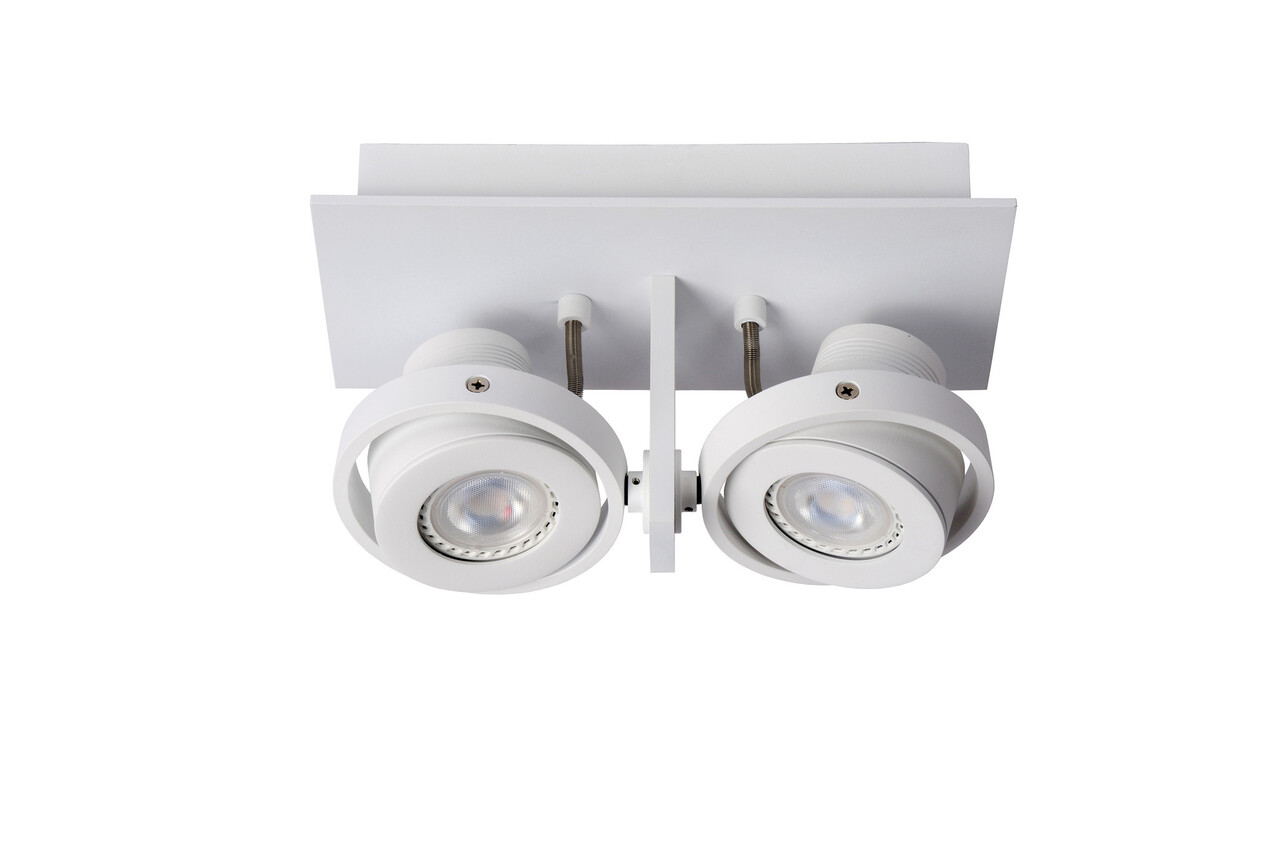 Lucide LANDA - Deckenstrahler - LED Dim to warm - GU10 - 2x5W 2200K/3000K - Weiß Lucide LANDA - Deckenstrahler - LED Dim to warm - GU10 - 2x5W 2200K/3000K - Weiß