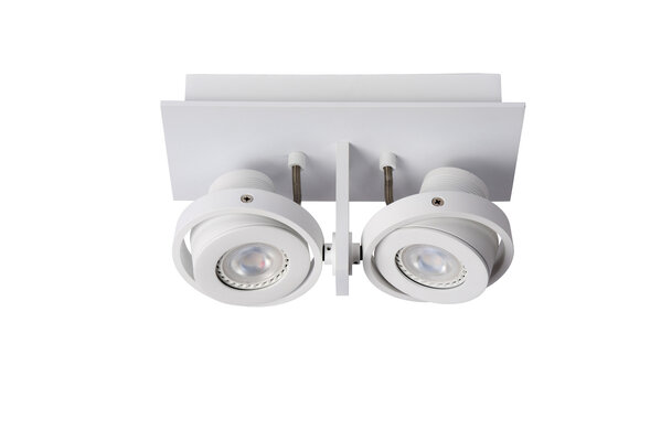 Lucide LANDA - Deckenstrahler - LED Dim to warm - GU10 - 2x5W 2200K/3000K - Weiß Lucide LANDA - Deckenstrahler - LED Dim to warm - GU10 - 2x5W 2200K/3000K - Weiß
