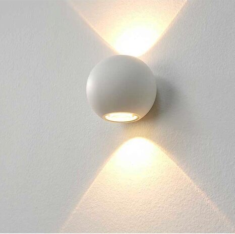 Artdelight Wandleuchte Denver Ø 10 cm weiß