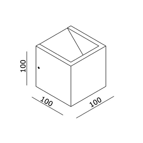 Artdelight Wandleuchte Cube 10x10 cm weiß Artdelight Wandleuchte Cube 10x10 cm weiß