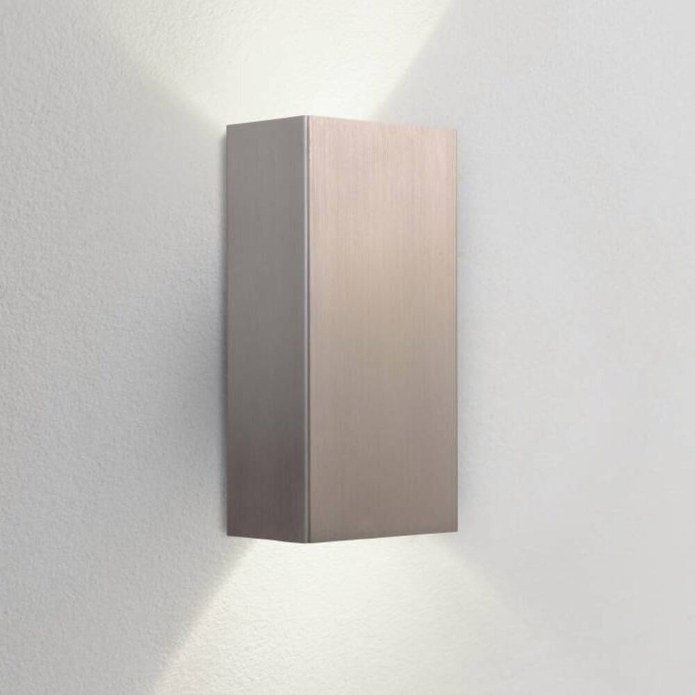 Masterlight Metallico Wandleuchte H 22 cm B 10 cm Chrom matt Masterlight Metallico Wandleuchte H 22 cm B 10 cm Chrom matt