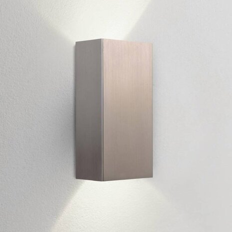 Masterlight Metallico Wandleuchte H 22 cm B 10 cm Chrom matt Masterlight Metallico Wandleuchte H 22 cm B 10 cm Chrom matt