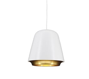 Artdelight Hängeleuchte Santiago Ø 35 cm weiß-gold