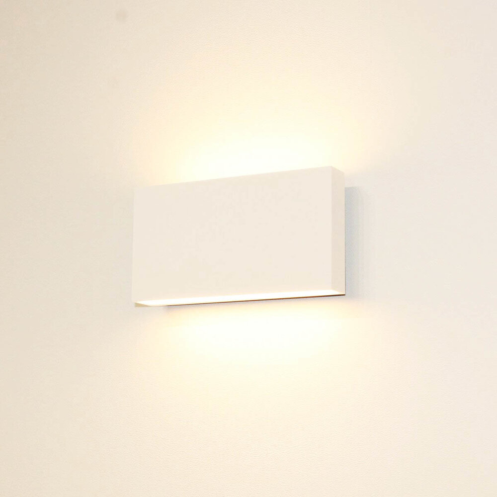 Artdelight Wandleuchte Box L 17 cm H 9 cm weiß Artdelight Wandleuchte Box L 17 cm H 9 cm weiß