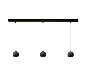 Artdelight Hängeleuchte Denver 3 Licht Ø 10 cm L 100 cm schwarz Artdelight Hängeleuchte Denver 3 Licht Ø 10 cm L 100 cm schwarz