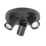 Highlight Spot Oliver 3-Licht rund schwarz Highlight Spot Oliver 3-Licht rund schwarz