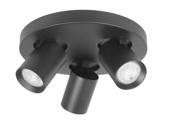 Highlight Spot Oliver 3-Licht rund schwarz Highlight Spot Oliver 3-Licht rund schwarz