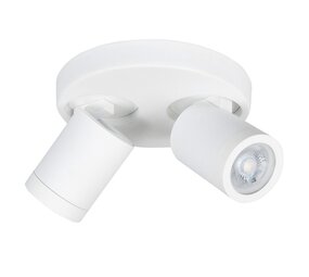 Highlight Spot Oliver 2-Licht rund Bad IP44 weiß Highlight Spot Oliver 2-Licht rund Bad IP44 weiß