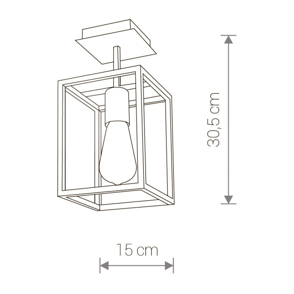 Nowodvorski Deckenleuchte Crate H 30,5 cm B 15 cm schwarz Nowodvorski Deckenleuchte Crate H 30,5 cm B 15 cm schwarz