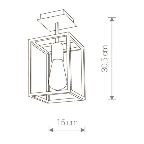 Nowodvorski Deckenleuchte Crate H 30,5 cm B 15 cm schwarz Nowodvorski Deckenleuchte Crate H 30,5 cm B 15 cm schwarz