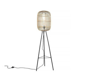 Freelight Stehleuchte Treccia 3 Bein Rattan H 139 cm beige schwarz Freelight Stehleuchte Treccia 3 Bein Rattan H 139 cm beige schwarz