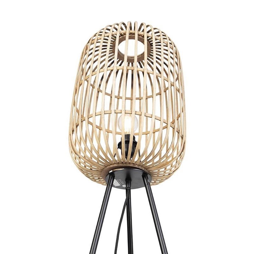 Freelight Stehleuchte Treccia 3 Bein Rattan H 139 cm beige schwarz Freelight Stehleuchte Treccia 3 Bein Rattan H 139 cm beige schwarz