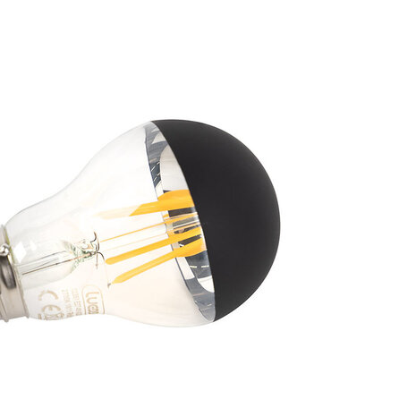 Calex LED E27 Glühbirne 4 Watt Kopfspiegel schwarzer Glühfaden Calex LED E27 Glühbirne 4 Watt Kopfspiegel schwarzer Glühfaden