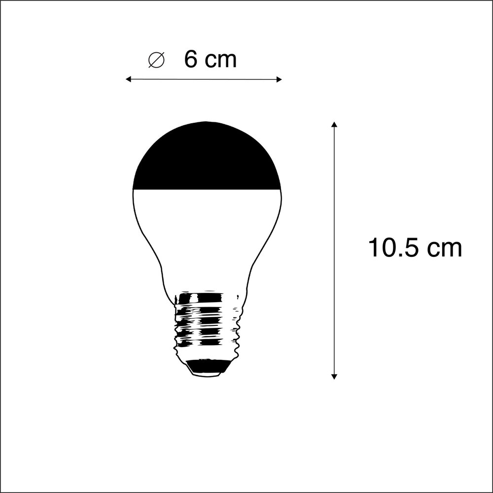 Calex LED E27 Glühbirne 4 Watt Kopfspiegel schwarzer Glühfaden Calex LED E27 Glühbirne 4 Watt Kopfspiegel schwarzer Glühfaden